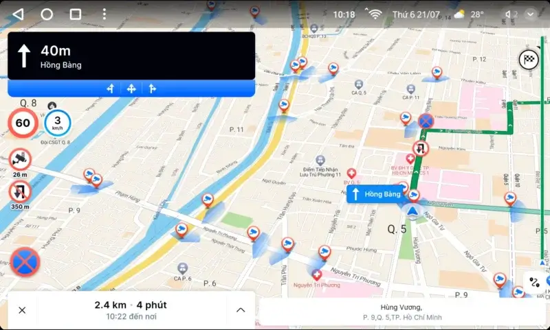 Vietmap Live cảnh báo giao thông