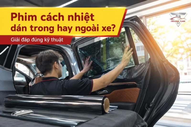 Phim cách nhiệt dán trong hay ngoài xe? Giải đáp đúng kỹ thuật